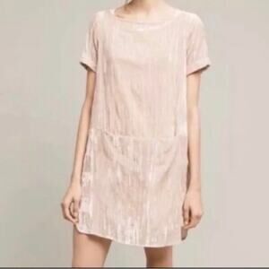 Anthropologie Soft Cream Mini Dress